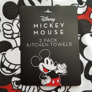 2 PACK Disney Mickey Mouse Kitchen Hand Towels 16 x 26" 100% Cotton Terry Cloth - Picture 1 of 24