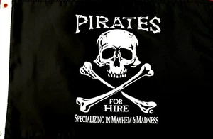 Piratas en Alquiler Bandera Divertida Novedad Regalo 12x18 Ojales 2 Caras #575 Regalo Navidad - Imagen 1 de 2