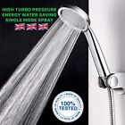 Shower Head High Turbo Pressure Energy Water Saving Bathroom Handheld UK 