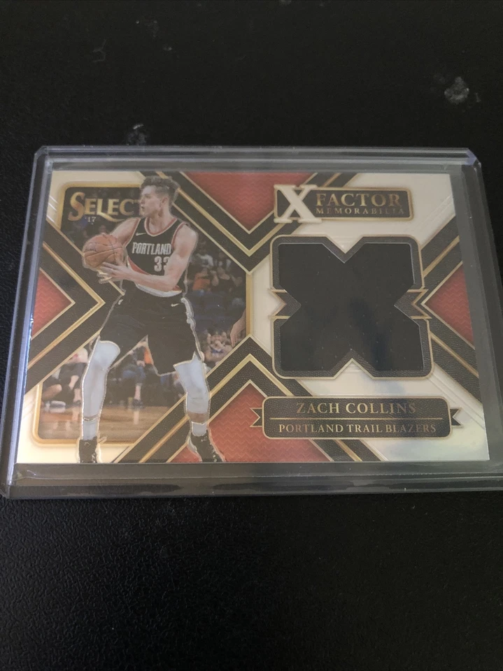 2017-18 PANINI SELECT ZACH COLLINS XF-ZCL ROOKIE XFACTOR JERSEY RELIC PATCH RC - Image 1 of 2