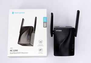 ROCK SPACE AC2100 1200Mbps WI-FI Range Extender WIRELESS SIGNAL BOOSTER 2.4/5GHz - Picture 1 of 1