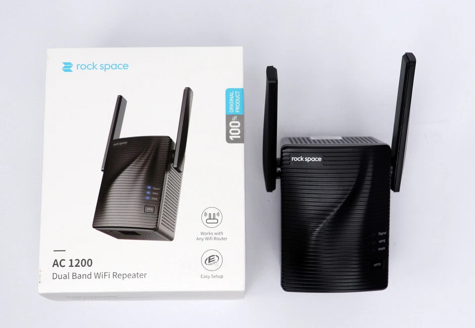 ROCK SPACE AC2100 1200Mbps WI-FI Range Extender WIRELESS SIGNAL BOOSTER 2.4/5GHz - Image 1 of 1