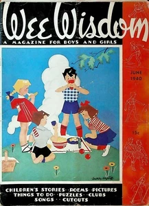 Wee Wisdom Magazine June 1940 Picnic Dorothy Wagstaff Paper Doll - Picture 1 of 3
