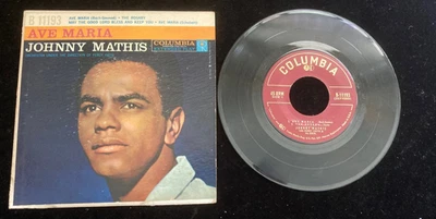 Johnny Mathis Ave Maria EP 7 inch Columbia Records W/PS - Image 1 of 2