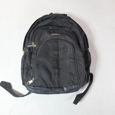 adidas Loadspring Backpack Black Gold Logo School Travel Bag Mesh Pockets Laptop - Image 1 of 4