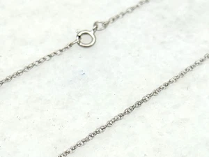 Vintage 14k Weißgold 24" 1mm Seil Gliederkette feine Halskette - Bild 1 von 3