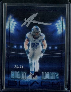2025 Panini Black Aidan Hutchinson Night Lights Silver Ink On-Card Auto #'d /50 - Bild 1 von 2