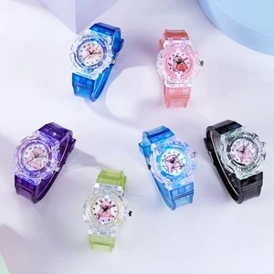 Cute Cartoon Digital Pointer Watch Transparent Strap Wristwatch Gift - Picture 1 of 11