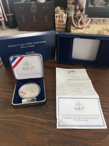 2005 Marine Corps 230th Anniversary Commemorative Silver Dollar - Picture 1 of 8