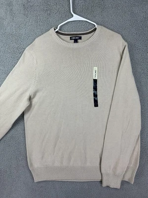 Cherokee Sweater Mens Large Beige Crewneck Pullover Cotton Classic Casual New - Image 1 of 4