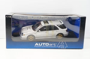 AutoArt Subaru Impreza WRX STI 1:18 Silver Diecast Model Car - Picture 1 of 8