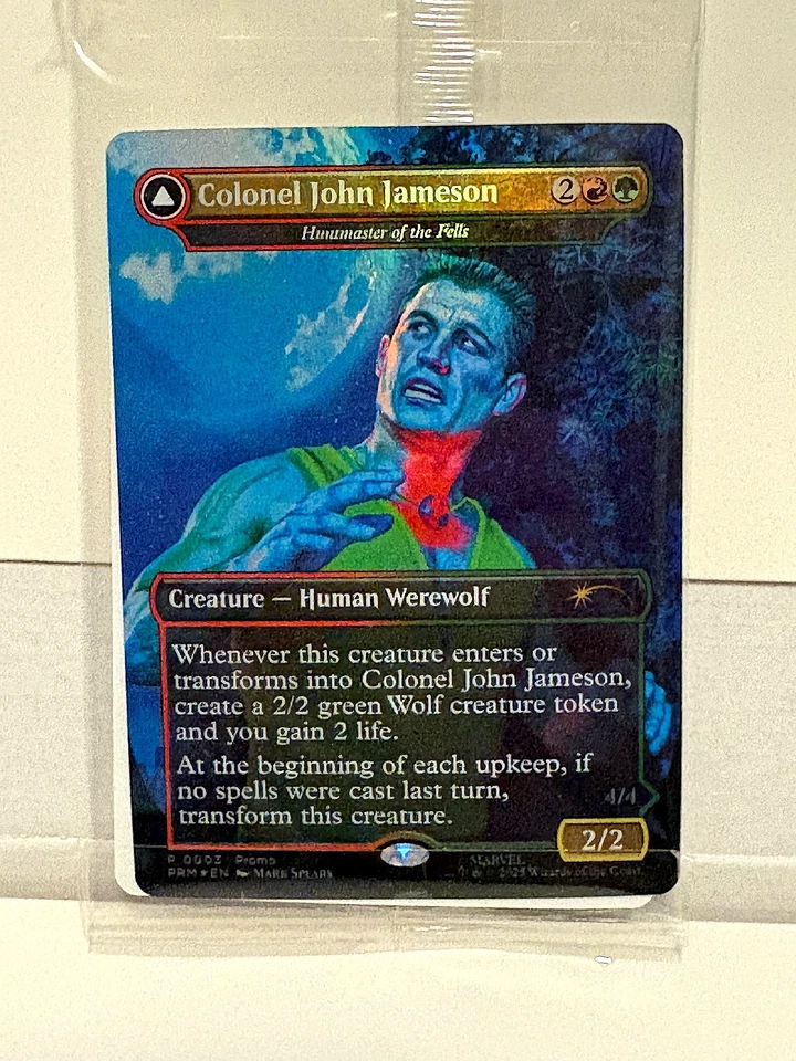 Hasbro Marvel Legends Magic The Gathering Man Wolf Exclusive card MIP - Image 1 of 1