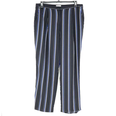 Pantalones de vestir Tahari para mujer 16 negros azules a rayas pierna ancha ligeros ASL Foto 1 de 4