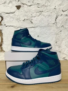 Air Jordan 1 Mid türkis französisch blau Damengröße 8 gebrauchte Turnschuhe BQ6472-301 - Bild 1 von 7