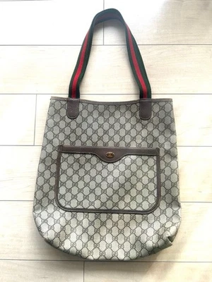 Gucci Pvc Leather Tote Bag Auth Beige Women Italy 126929 - Image 1 of 4