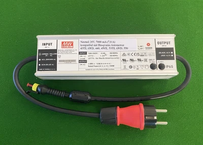 MEANWELL Fuente de alimentación, adecuada para Husqvarna Automower 435X AWD, 440, 450X, 535 AWD, 550, 7A