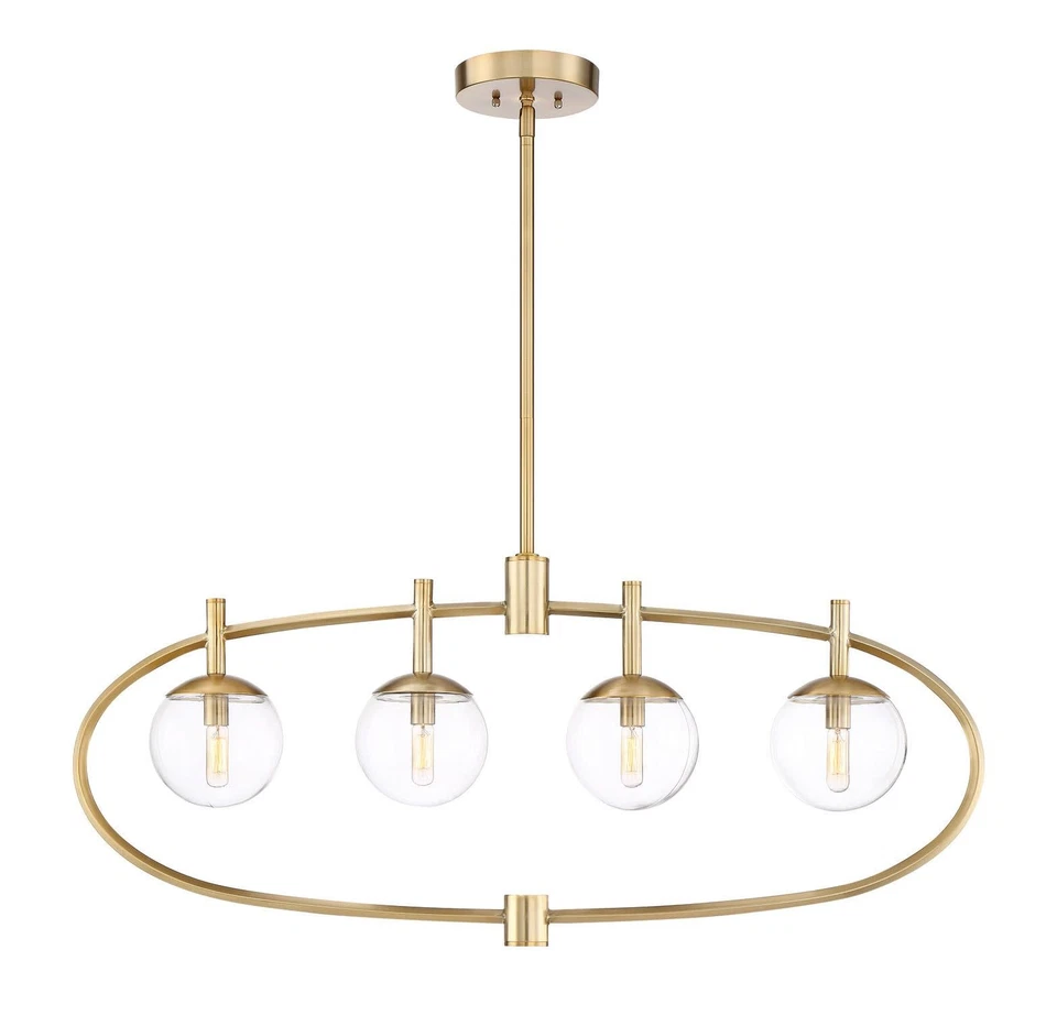 Craftmade 45574 Brass Piltz 4-Light 40"W Linear Chandelier - Image 1 of 1