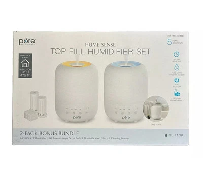 Pure Enrichment HUME Sense Top Fill Humidifier Auto Mode Humidity, 2pk  Open Box - Image 1 of 4