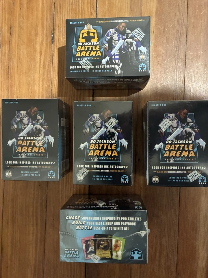 2025 Bo Jackson Battle Arena Alpha Update Trading Card Blaster Boxes lot of 5 - Image 1 of 1