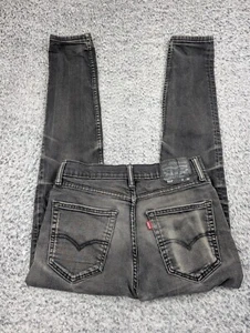 Levis 512 Jeans Men 30x32 Black Slim Tapered Denim Stretch Grunge Distressed - Picture 1 of 10