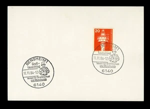 Germany 1984 Postal Card sc 1172 Stamp Lighthouse "Alte Weser" - Bensheim - Picture 1 of 2