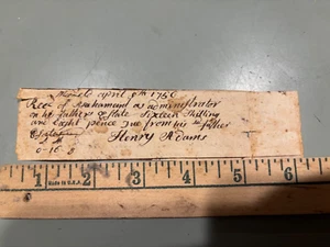 1756 Medfield MA Colonial Document Henry Adams Coroner MA Colony & Plympton - Picture 1 of 2