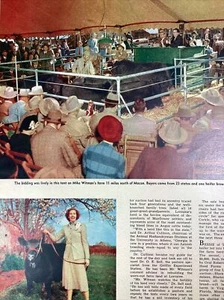 Stampa Macon GA articolo 1952 Atlanta AJC Lorane Witman bestiame orale Roberts - Foto 1 di 17