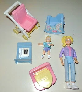 PLAYSKOOL VTG DOLLHOUSE DOLL HOUSE NURSERY BABY PHONE BABYSITTER FURNITURE LOT - Picture 1 of 6