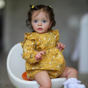 24" Weighted Reborn Baby Dolls Lifelike Vinyl Soft Cloth Body Birthday Gift - Picture 1 of 4