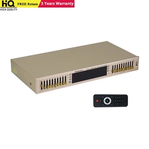 220V Stereo 10-band Graphic Audio Equalizer Receiver Treble & Bass Adjustment EQ - Picture 1 of 7