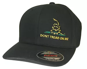 DON'T TREAD ON ME HAT FLEXFIT FITTED CAP GADSDEN FLAG S/M L/XL XL/XXL - Picture 1 of 8