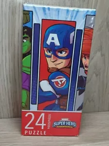 Marvel 24-teiliges Puzzle 11 Zoll x 15 Zoll Superhelden-Abenteuer Hulk Spiderman Capt America - Bild 1 von 2