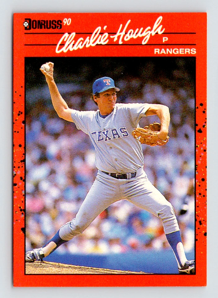 1990 Donruss Card, #411 Charlie Hough, Texas Rangers Hall of Fame - Image 1 of 3