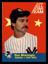 1986 Fleer Don Mattingly All-Stars New York Yankees #1 NM-MINT