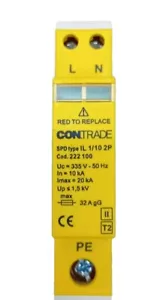 CONTRADE SPD IL 1/10 2P 230 Scaricatore di sovratensioni per bassa tensione - Picture 1 of 2