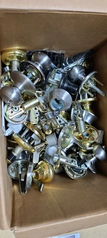 Box of Miscellaneous door hardware Cover