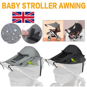 UK Baby Stroller Sun Shade Canopy For Pushchair Pram Buggy Hood Parasol Cover - Picture 1 of 11