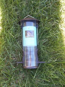Pet Trends Clear Deluxe Bird Seed Feeder ~ Metal Top And Hanging Hoop (2-PO-168) - Picture 1 of 5