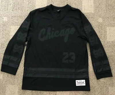 Camiseta Nike Jordan Hockey Chicago 23 STM Negra BQ5196-010 $200 Para hombres Talla M Foto 1 de 4