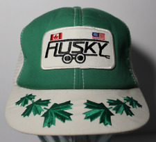 1980s Old Vintage Husky Trailers USA Canada Patch Snapback Trucker Hat Canada