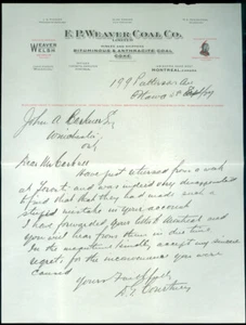 MONTREAL COAL COMPANY LETTERHEAD - Picture 1 of 1