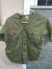Vintage Olive Green BSA Boy Scout uniform shirt Short Sleeve     #88