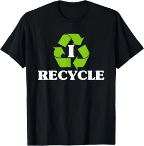 I Recycle Earth Day Recycling T-Shirt With Recycle Symbol Gift Unisex T-Shirt - Picture 1 of 4