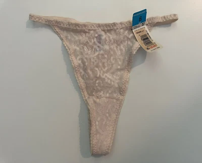 Tanga de encaje elástico corte alto Maidenform Pvt Affair de colección talla 6 beige Foto 1 de 4