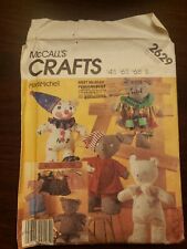 McCall's Crafts Sewing Pattern #2629 McBear Package & Clothes. -UNCUT-