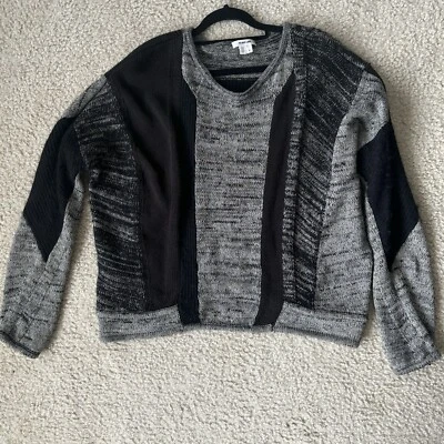 Helmut Lang Gray Black Knit Sweater - Image 1 of 4
