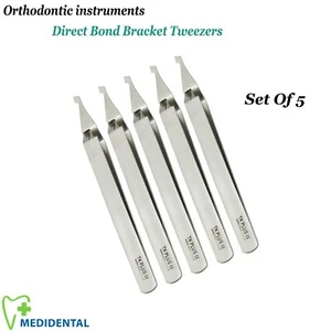 5er Set - Kieferorthopädische Dental Instrumente Bond Tenire Placer Unterstützung Pinzette CE - Bild 1 von 3