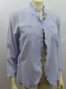 RUBY RD RUFFLE TRIM JACKET SZ 10 NEW WITH TAG - Picture 1 of 9