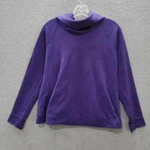 Nike Girls Sweatshirt XL Purple Hoodie Swoosh Logo Cowl Neck Pullover READ - Picture 1 of 9