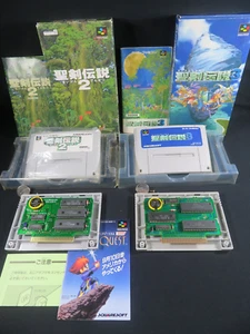 Super Famicom seiken densetsu 2 3 II III game Nintendo Japan SFC games boxed jp - Picture 1 of 24